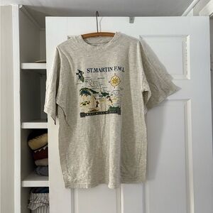 St. Martin F.W.I. Beige Graphic T-Shirt